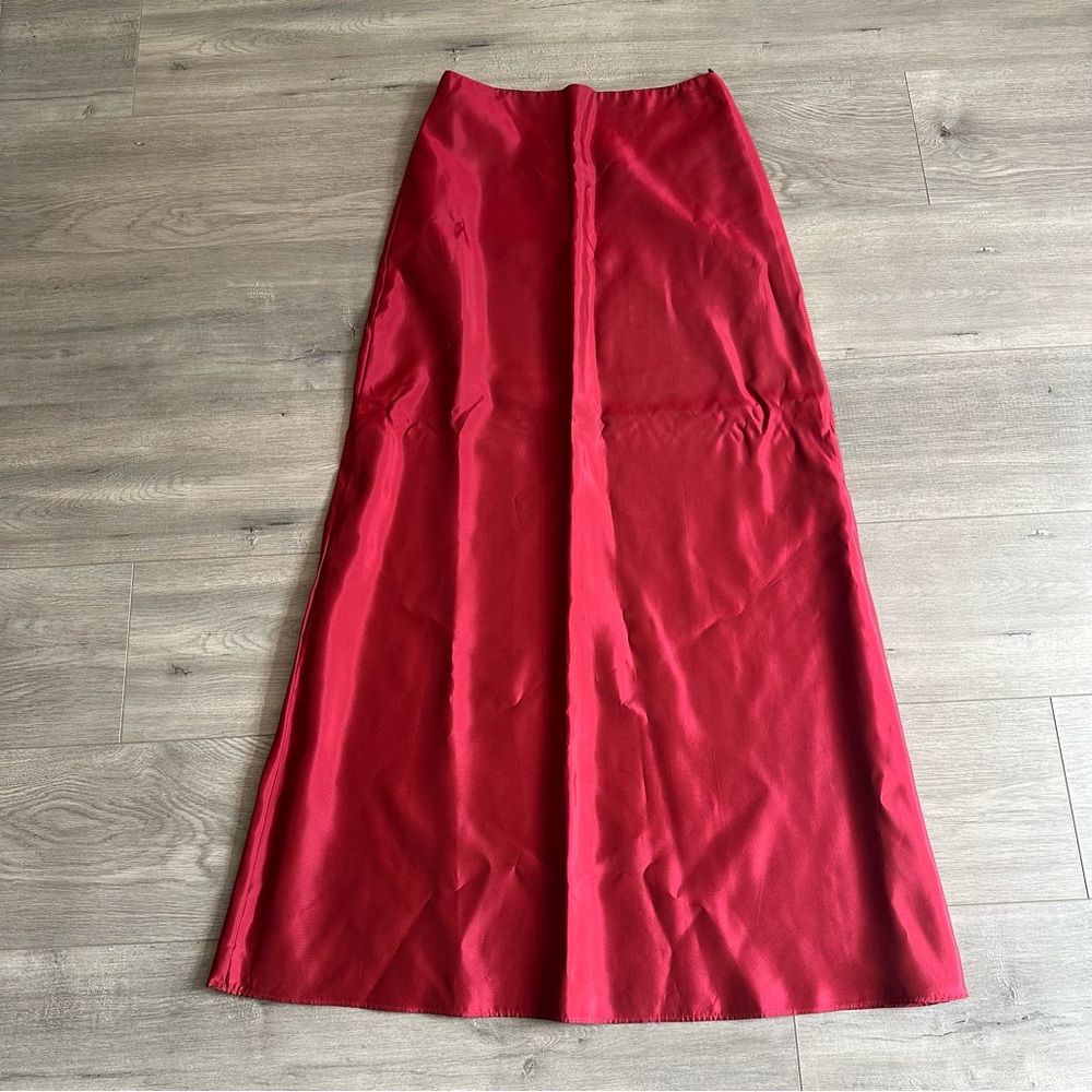 EUC XSCAPE cranberry red maxi skirt - size 6